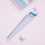Линейка с топпером 12см MESHU «Unicorn», пластиковая, европодвес