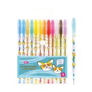 Набор гелевых ручек ArtSpace «Милые зверушки» 12цв., 1,0мм, с блестками, ПВХ чехол