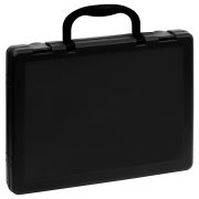 Портфель-кейс 1 отделение СТАММ, А4, 275*375*57мм, на защелках, черный