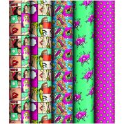 Упаковочная бумага глянц. 70*100см, ArtSpace «Pop art», 90г/м2, ассорти 5 дизайнов