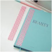 Наклейки акриловые MESHU «Pink line», 25*7,8см, стразы, 500 наклеек, инд. уп., европодвес