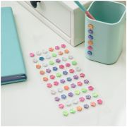 Наклейки акриловые MESHU «Bright crystal», 25*10см, стразы, 66 наклеек, инд. уп., европодвес