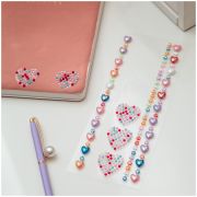 Наклейки акриловые MESHU «Bright hearts», 25*7,8см, стразы, 426 наклеек, инд. уп., европодвес