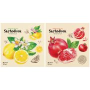 Скетчбук для акварели 20л., 190*190 ArtSpace «Fruits», на склейке, 180г/м2