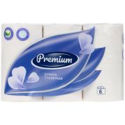 Бумага туалетная OfficeClean «Premium», 3-слойная, 6шт., 17м/рул., тиснение, белая