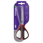 Ножницы Berlingo «Easycut 300», 19см, красные, мягкие вставки, европодвес