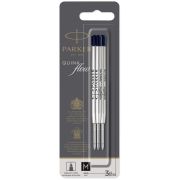 Стержень шариковый объемный Parker «QuinkFlow Ball Point» черный, 98мм, 1,0мм, метал. корпус, 3шт., блистер