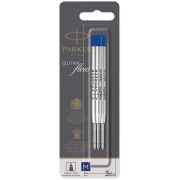 Стержень шариковый объемный Parker «QuinkFlow Ball Point» синий, 98мм, 1,0мм, метал. корпус, 3шт., блистер