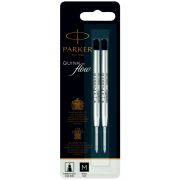 Стержень шариковый объемный Parker «QuinkFlow Ball Point» черный, 98мм, 1,0мм, метал. корпус, 2шт., блистер