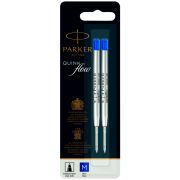 Стержень шариковый объемный Parker «QuinkFlow Ball Point» синий, 98мм, 1,0мм, метал. корпус, 2шт., блистер