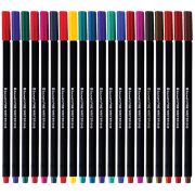 Набор капиллярных ручек Luxor «Fine Writer 045» 20цв., 0,8мм, пластиковая банка