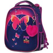 Ранец Berlingo Expert Max «Magic butterfly» 37*28*16см, 2 отделения, анатомическая спинка, дождевик в комплекте