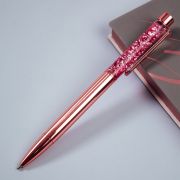 Ручка шариковая автоматическая MESHU «Rose sand» синяя, 1,0мм