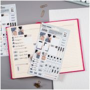 Наклейки бумажные для ежедневников MESHU «Strict lines», 12*21см, фольга, 53 наклейки, европодвес