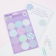 Наклейки бумажные MESHU «Shiny circles», 12*21см, фольга, 12 наклеек, европодвес