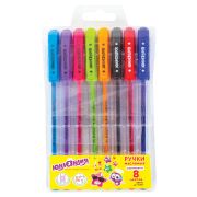 Ручки шариковые масляные ЮНЛАНДИЯ, НАБОР 8 шт., АССОРТИ, «STAR», узел 0,7 мм, линия письма 0,35 мм, 143011