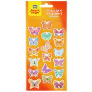 Наклейки объемные Мульти-Пульти «Бабочки», 10*22см, 18 наклеек, инд. уп., европодвес
