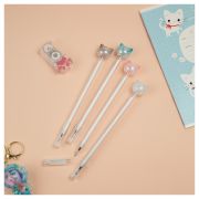 Ручка шариковая MESHU «Crystal Kitten» синяя, 0,7мм, корпус ассорти, с топпером