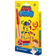 Фломастеры воздушные Centropen «AirPens Bright», 05цв.+1 трафарет, картон. упаковка