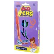Фломастеры воздушные Centropen «AirPens Pastel», 05цв.+1 трафарет, картон. упаковка, европодвес