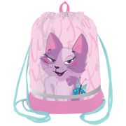 Мешок для обуви 1 отделение Berlingo «Princess cat», 510*400мм, расшир. дно, светоотражающая лента, карман на молнии