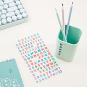 Наклейки гелевые MESHU «Alphabet», 10*22см, 122 наклейки, инд. уп., европодвес