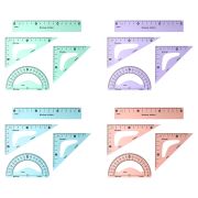 Набор чертежный малый Berlingo «Instinct» (треуг. 2шт., линейка 15см, транспортир), ассорти