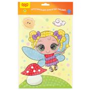 Аппликация бумагой тишью Мульти-Пульти «Фея», 20*28см, с раскраской, европодвес