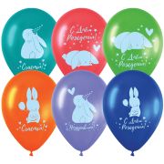 Воздушные шары,  50шт., М12/30см, MESHU «Honey bunny», пастель, ассорти