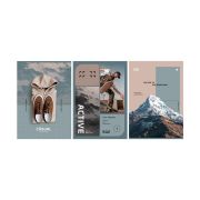 Тетрадь 96л., А4, клетка BG «Men's style», матовая ламинация