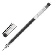 Ручка гелевая STAFF «Basic» GP-675, ЧЕРНАЯ, длина письма 1000 м, игольчатый узел 0,5 мм, линия письма 0,35 мм, 143675