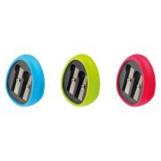 Точилка пластиковая ArtSpace «Soft», 2 отверстия, без контейнера, ассорти