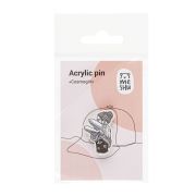 Значок акриловый MESHU «Cosmogirl», прямая УФ-печать, 2,5*3,5см