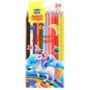 Карандаши цветные пластиковые Мульти-Пульти «Единорог», 24цв., заточен., европодвес