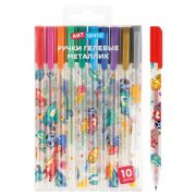 Набор гелевых ручек ArtSpace «Space Bunny» 10шт., 10цв., 1,0мм, металлик, ПВХ бокс