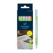 Набор капиллярных ручек Schneider «Line-Up Pastel» 06цв., 0,4мм, картон. упаковка, европодвес