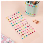 Наклейки акриловые MESHU «Сolorful crystal», 25*10см, стразы, 91 наклейка, инд. уп., европодвес