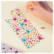 Наклейки акриловые MESHU «Shiny stars», 25*10см, стразы, 137 наклеек, инд. уп., европодвес