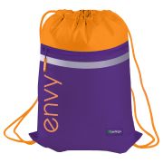 Мешок для обуви 1 отделение Berlingo «Envy», 360*470мм, светоотражающая лента, карман на молнии, оранжевый