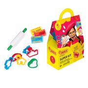 Пластилин растительный JOVI «Super kit», 03 цвета, 150г, растительный, 6 формочек, 1 скалка, картонная упаковка