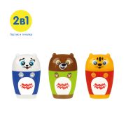 Точилка пластиковая с ластиком Мульти-Пульти «Зверята» 1 отверстие, контейнер, ассорти